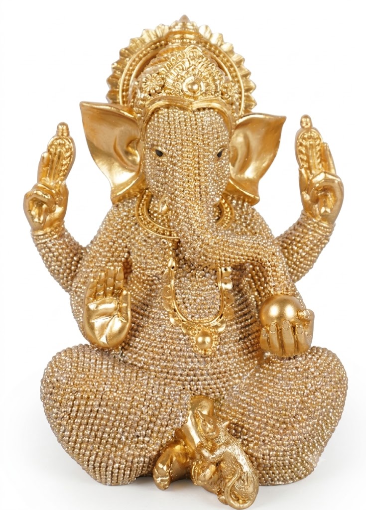 YS1837 ( Luxury Crystal Beaded Lord Ganesha Idol ) ( PcsCtn.48 ) - Image 2