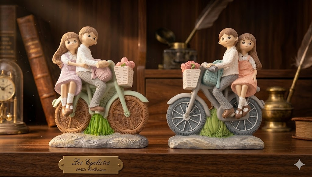 YS1843 ( Romantic Couple Bicycle Polyresin Showpiece ) ( PcsCtn.72 )