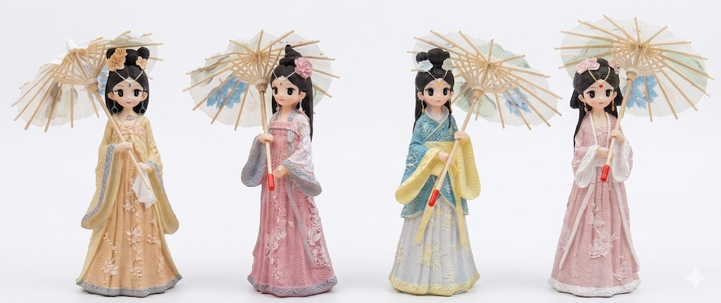 YS1855 ( Elegant Oriental Lady with Parasol Polyresin Showpiece ) ( PcsCtn.48 ) - Image 2