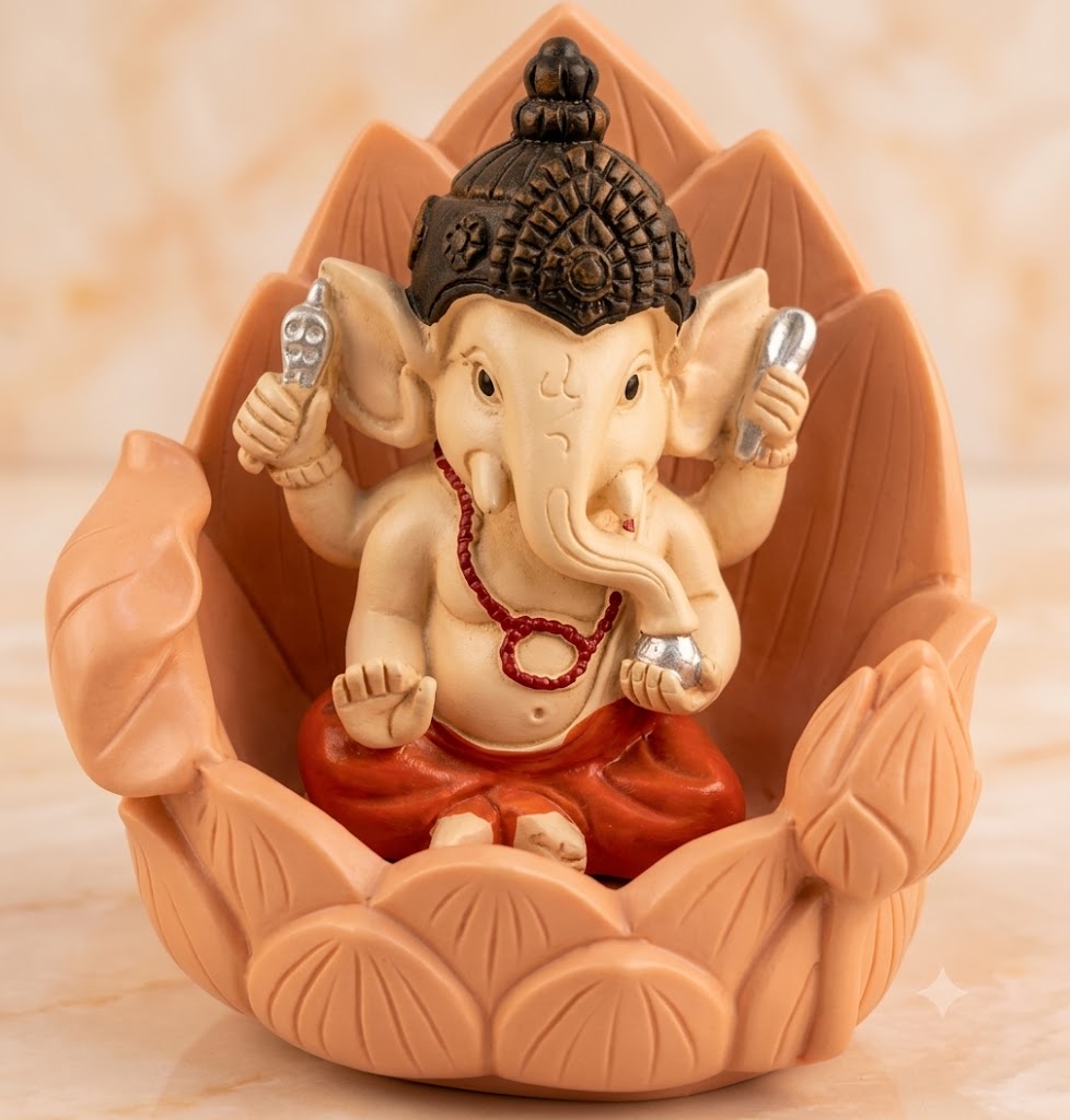 YS1893 ( Divine Lotus Ganesha Idol Showpiece ) ( PcsCtn.96 ) - Image 2