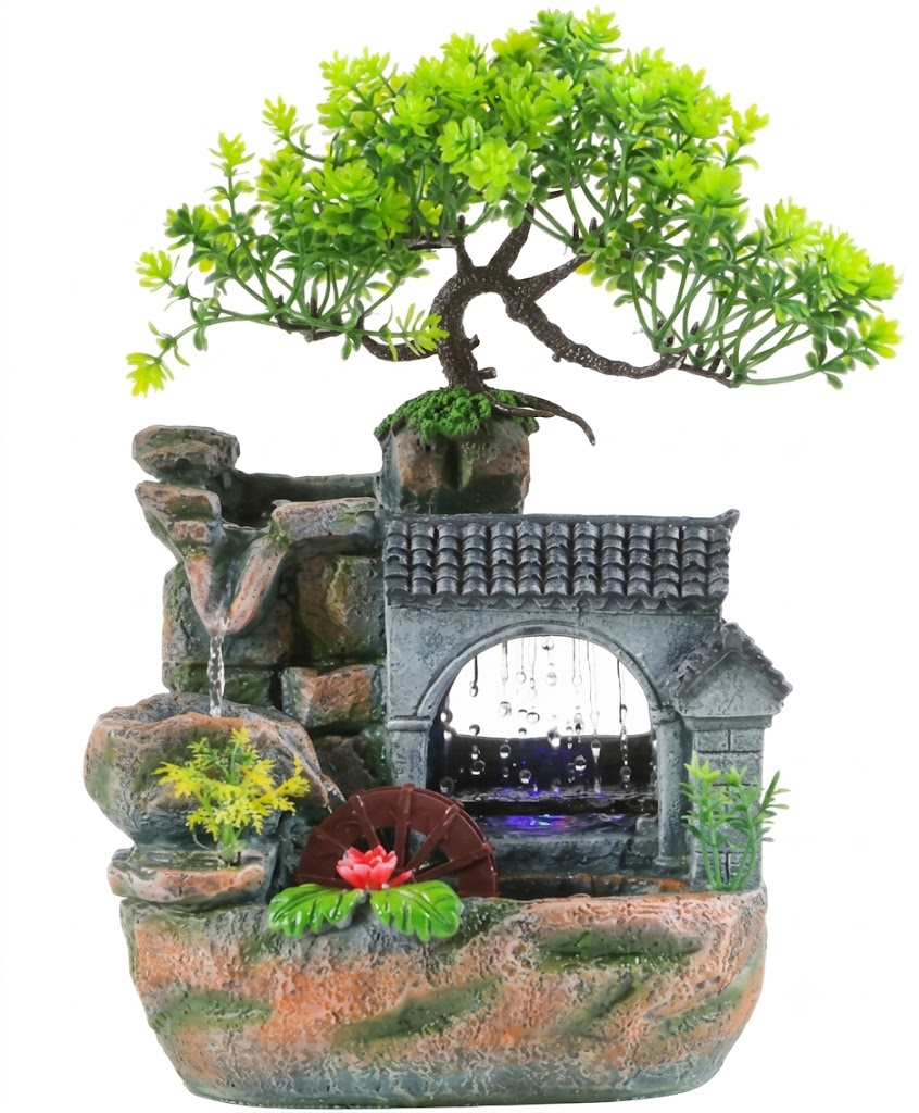 YS1903 ( Zen Waterfall Bonsai Fountain Polyresin Showpiece ) ( PcsCtn.18 ) - Image 2