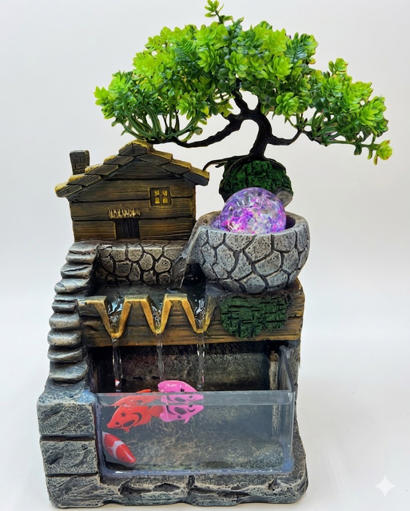YS1905 ( Tabletop Zen Water Fountain with Integrated Fish Tank ) ( PcsCtn.12 ) - Image 2