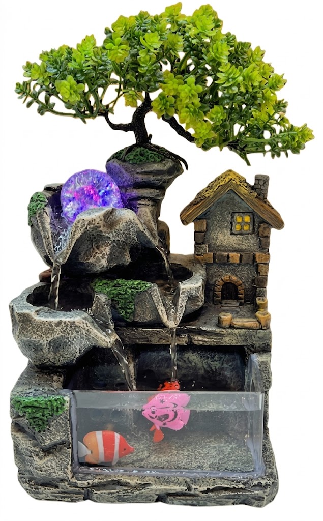 YS1906 ( Tabletop Bonsai Waterfall Fountain with Integrated Aquarium ) ( PcsCtn.12 ) - Image 2