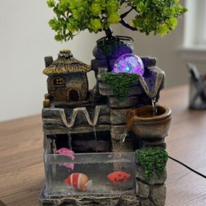 YS1907 ( Tabletop Bonsai Waterfall Fountain with Integrated Aquarium ) ( PcsCtn.12 )