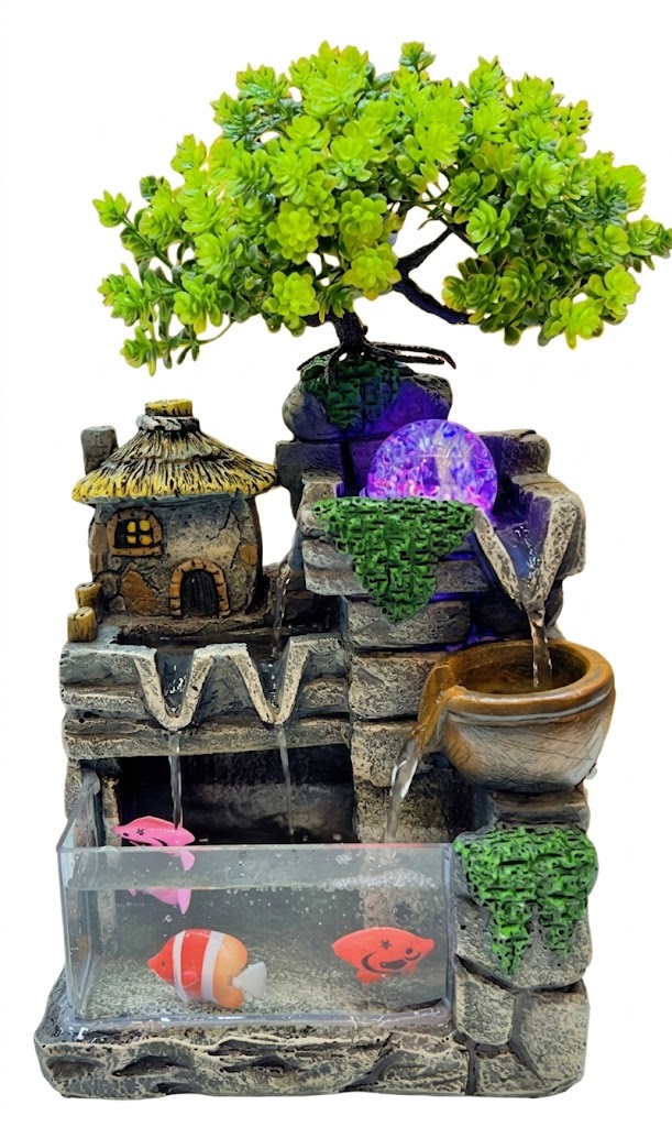 YS1907 ( Tabletop Bonsai Waterfall Fountain with Integrated Aquarium ) ( PcsCtn.12 ) - Image 2