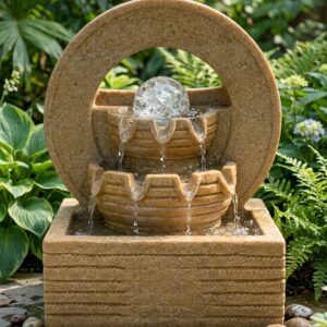 YS1909 ( Polyresin Tiered Fountain with Floating Crystal Ball ) ( PcsCtn.12 )