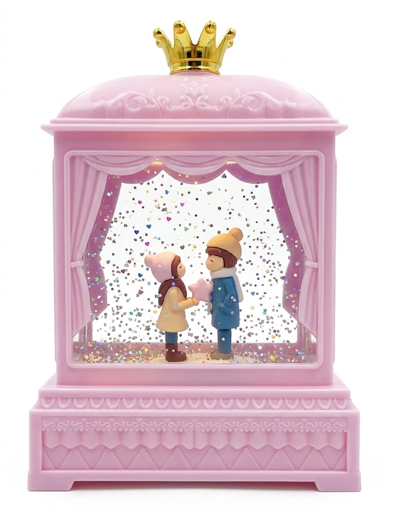 YS1919 ( Royal Winter Love Glitter LED Showpiece with Crown Top ) ( PcsCtn.36 ) - Image 2