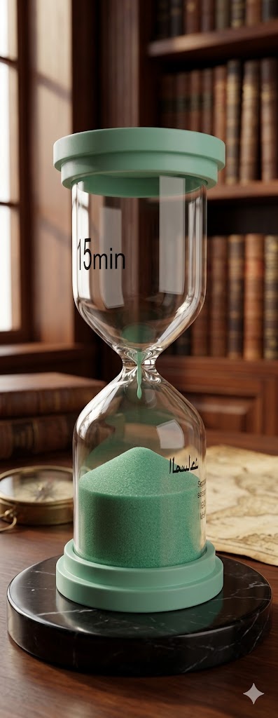 YS1928 ( Classic 15-Minute Sand Timer Decorative Hourglass ) ( PcsCtn.200 )