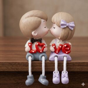 YS1967 ( Love Kiss Couple Hanging Legs Showpiece ) ( PcsCtn.72 )