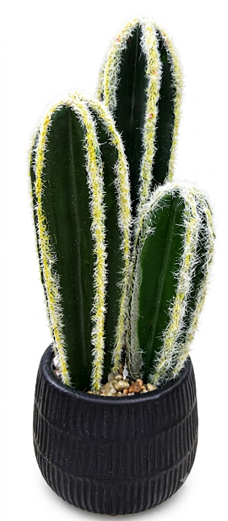 YS1975 ( Artificial Columnar Cactus Plant in Decorative Ribbed Pot ) ( PcsCtn.24 ) - Image 2