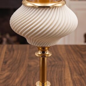 YS2007 ( Luxury Gold & Ivory Decorative Candle Holder Vase ) ( PcsCtn.24 )