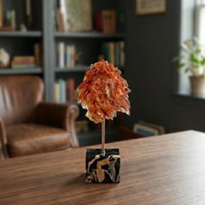 YS2029  ( Majestic Amber Lion Head Sculpture ) (  PcsCtn.12 )