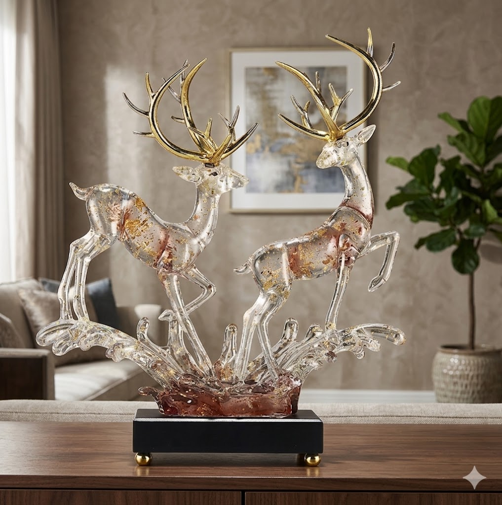 YS2034 ( Royal Stag Harmony Resin Sculpture ) ( PcsCtn.12 )