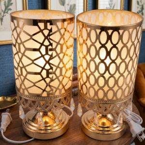 YS2037 ( Royal Gold Filigree Crystal Accent Table Lamps ) ( PcsCtn.24 )