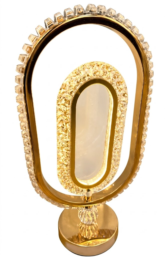YS2044 ( Luxury Crystal Oval Metal Table Décor Showpiece) ( PcsCtn.24 ) - Image 2
