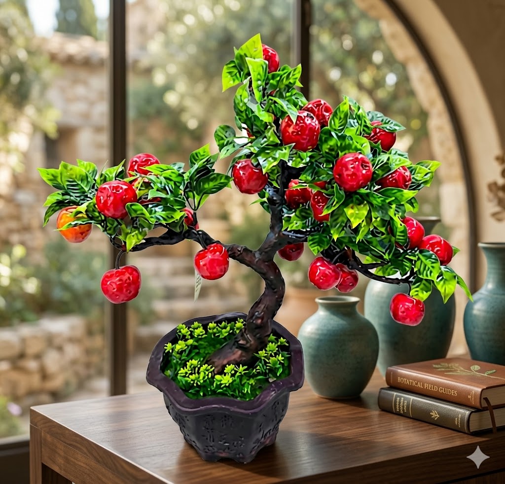 YS2068 ( Artificial Apple Bonsai Tree Arrangement in Decorative Pot ) ( PcsCtn.24 )