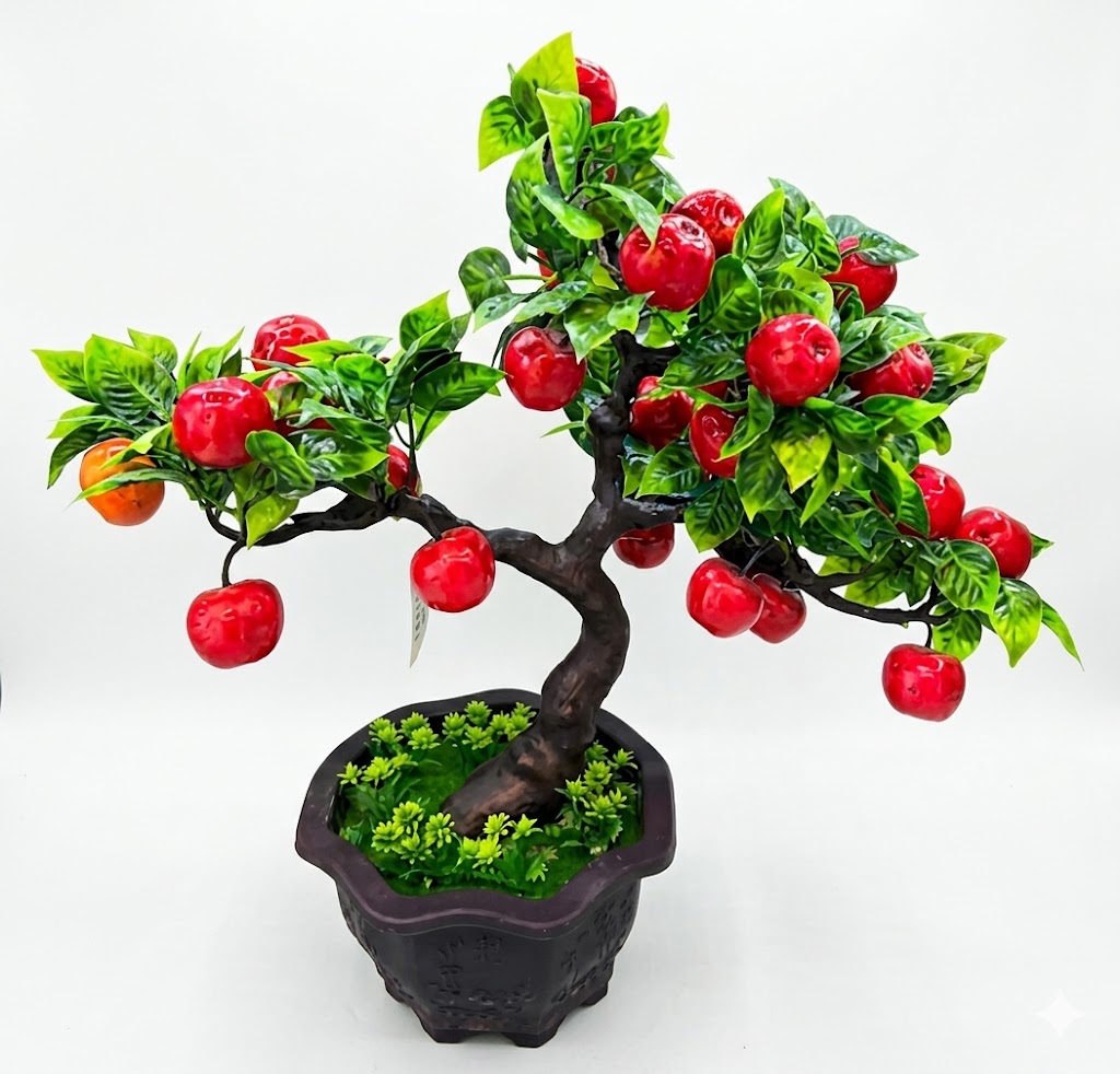 YS2068 ( Artificial Apple Bonsai Tree Arrangement in Decorative Pot ) ( PcsCtn.24 ) - Image 2