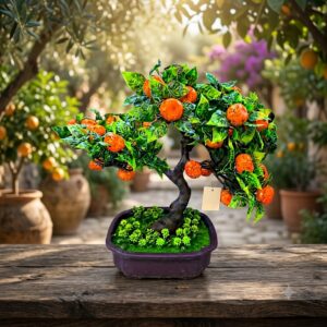 YS2069 ( Artificial Orange Fruit Bonsai Tree Arrangement in Decorative Pot ) ( PcsCtn.24 )