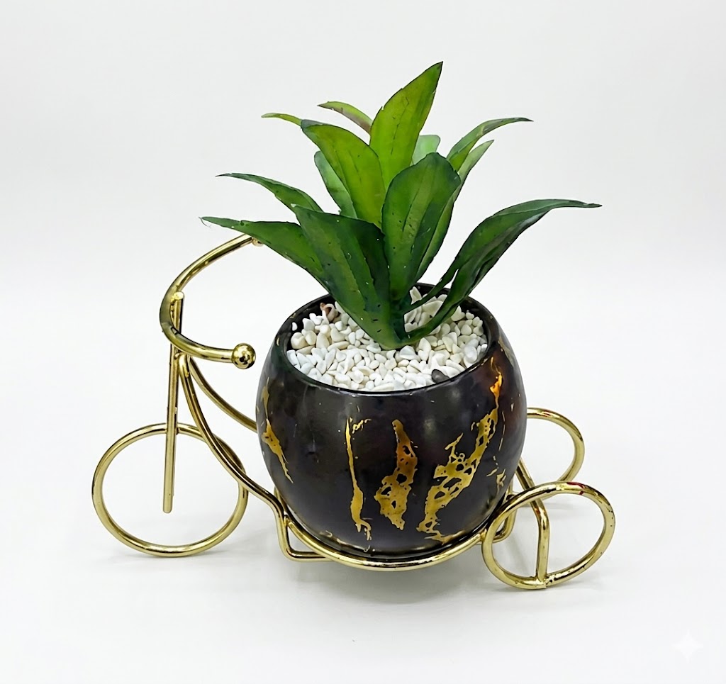 YS2098 ( Artificial Succulent Plant in Decorative Bicycle Planter Stand ) ( PcsCtn.72 ) - Image 2