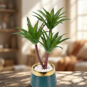 YS2103 ( Modern Triple Stem Faux Succulent Arrangement in Designer Ceramic Pot ) ( PcsCtn.60 )