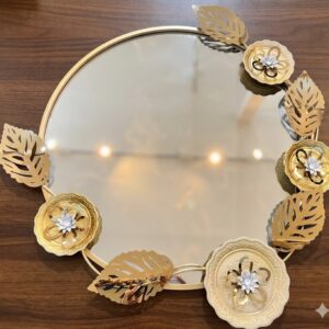 YS2230 ( Decorative Gold Leaf & Flower Accent Mirror ) ( PcsCtn.1 )