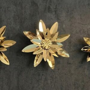YS2236 ( Golden Bloom Metal Wall Art Set of 3 ) ( PcsCtn.6 )