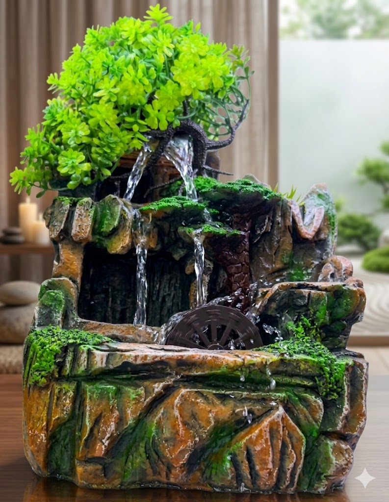 YS2245 ( Enchanted Cascading Water Wheel Fountain with Bonsai Tree ) ( PcsCTn.18 )