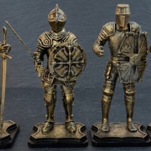 YS2298  ( Medieval Knight Warrior Statue Set – Polyresin Armor Soldier Decorative Showpieces (Set of 4) ) ( PcsCtn.48 )