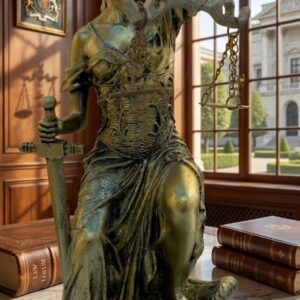 YS2304 ( Lady Justice Figurine with Scales and Sword – Polyresin Legal Symbol Decorative Showpiece ) ( PcsCtn.12 )