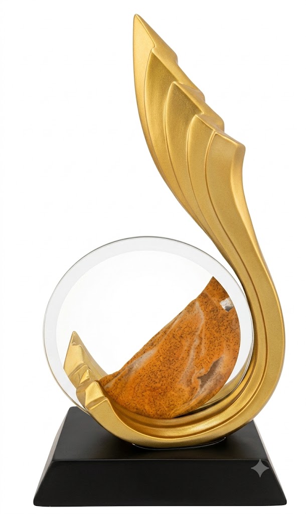 YS2305 ( Modern Abstract Crystal Sphere Sculpture – Luxury Polyresin Decorative Showpiece ) ( PcsCtn.12 ) - Image 2