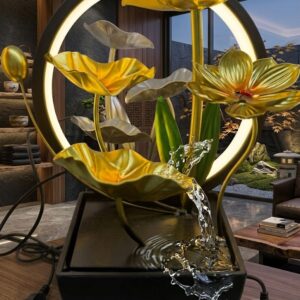YS2329 ( LED Golden Lotus Cascade Tabletop Water Fountain ) ( PcsCtn.18 )