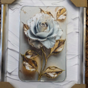 YS2416 ( Elegant White Rose 3D Wall Art Frame ) ( PcsCtn.40 )