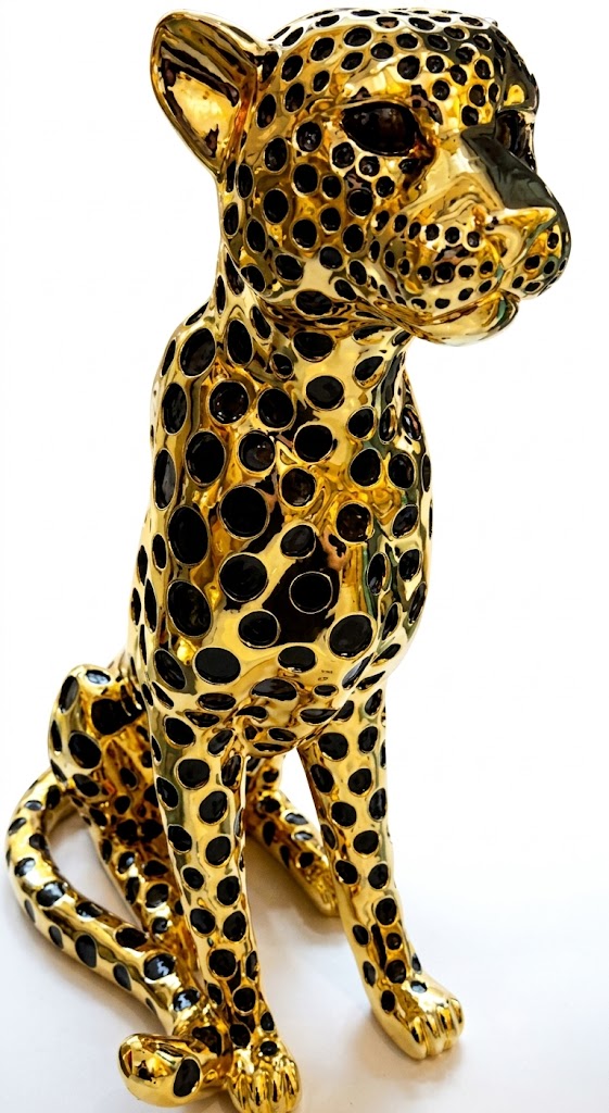 YS2503 ( Luxury Golden Leopard Sculpture Polyresin Showpiece ) ( PcsCtn.1 ) - Image 2