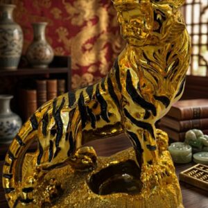 YS2511 ( Luxury Golden Roaring Tiger Polyresin Showpiece ) ( PcsCtn.6 )