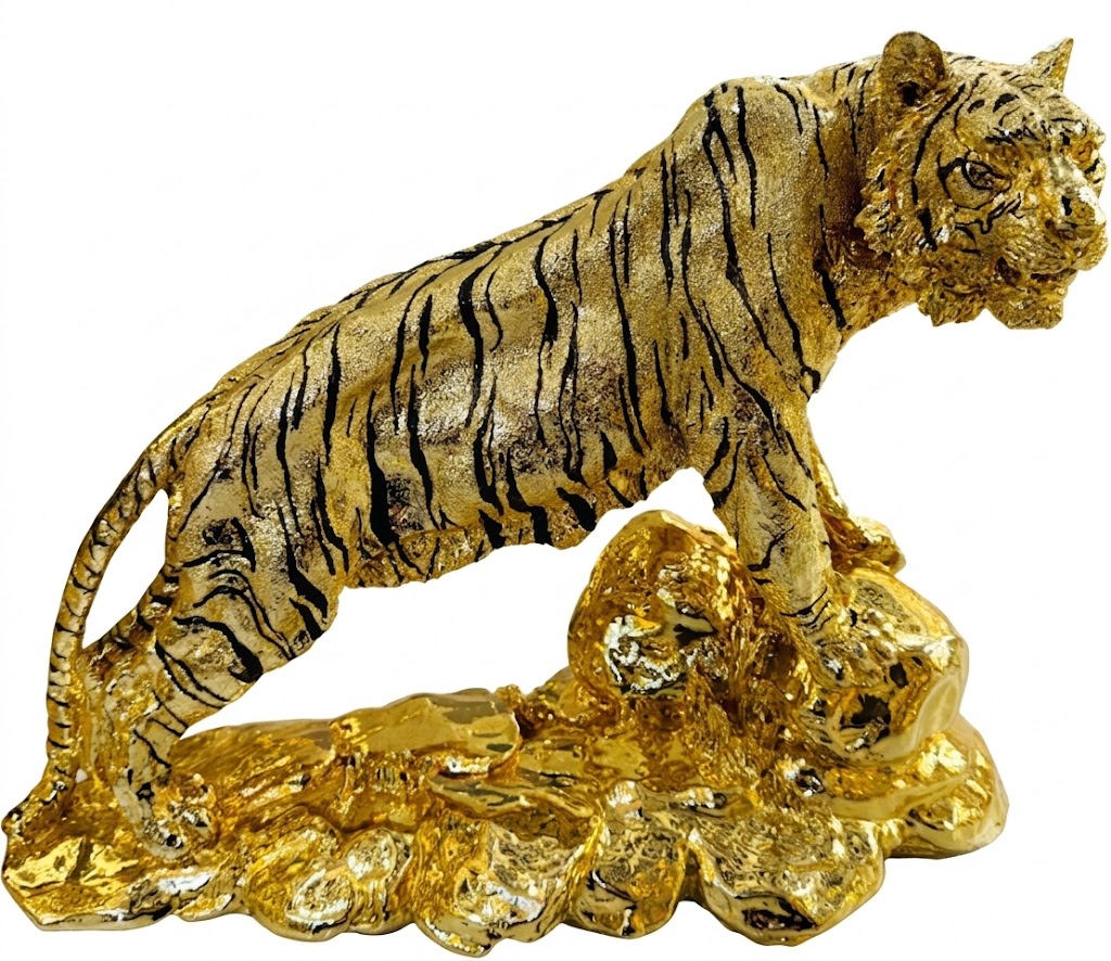 YS2512 ( Luxury Golden Walking Tiger Polyresin Showpiece ) ( PcsCtn.1 ) - Image 2