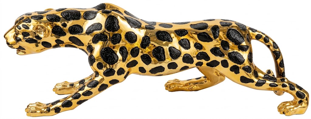 YS2513 ( Luxury Running Golden Leopard Polyresin Sculpture ) ( PcsCtn.1 ) - Image 2