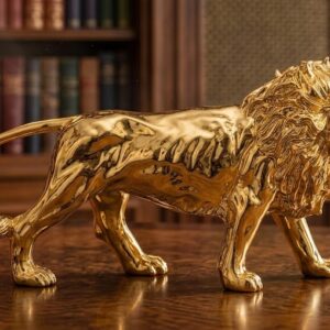 YS2514 ( Luxury Golden Roaring Lion Polyresin Showpiece ) ( PcsCtn.1 )