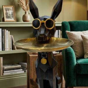 YS2519 ( Luxury Geometric Dog Butler Polyresin Tray Showpiece ) ( PcsCTn.1 )