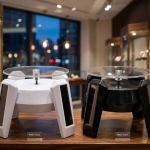 360° Rotating Display Stand with Mirror Panels