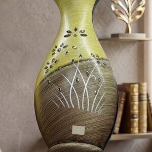 v( Nature Bloom Designer Wooden Decorative Vase ) (  PcsCtn.6 )