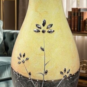 YS2547 ( Ivory Bloom Handcrafted Decorative Wooden Vase ) ( PcsCtn.6 )