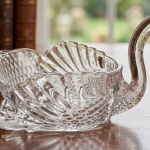 YS2599 ( Elegant Crystal Glass Swan Bowl Showpiece ) ( PcsCtn.8 )