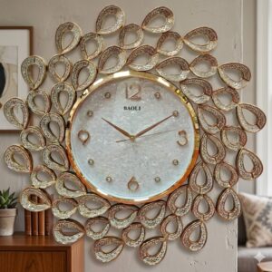YS2620 ( Luxury Crystal Leaf Designer Wall Clock ) ( PcsCtn.12 )