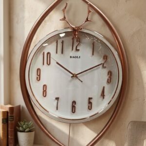 YS2627 ( Rose Gold Crescent Pendulum Wall Clock ) ( PcsCtn.8 )