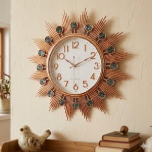 YS2640 ( Radiant Sunburst Crystal Wall Clock ) ( PcsCtn.8 )