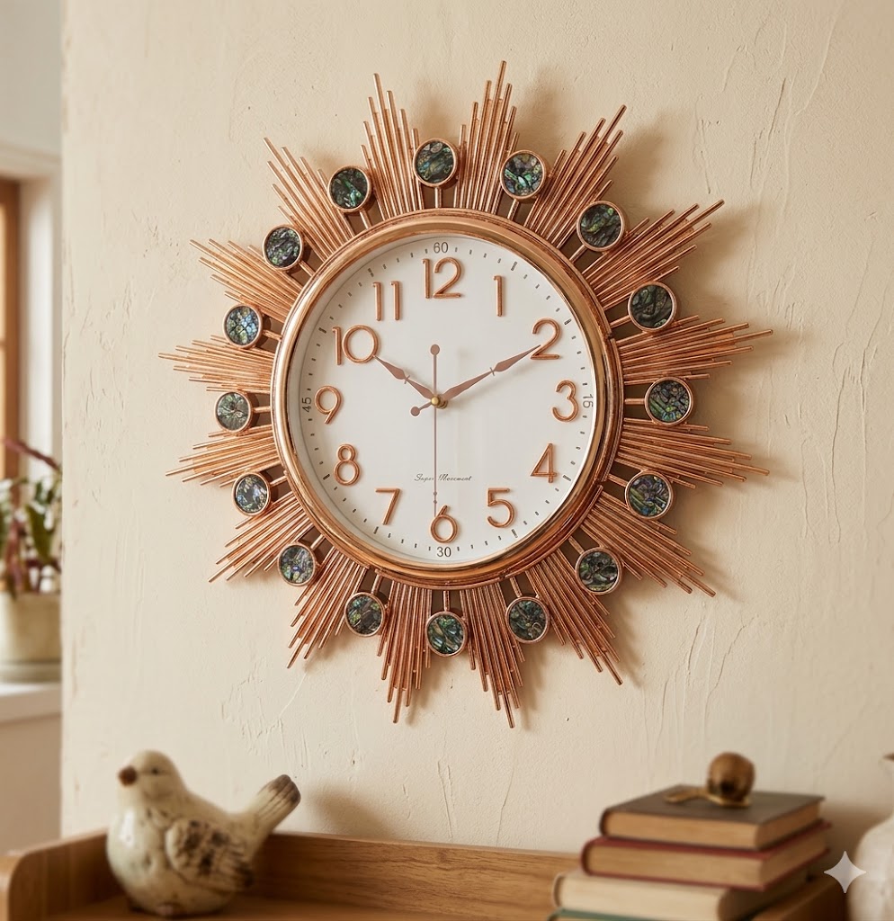 YS2640 ( Radiant Sunburst Crystal Wall Clock ) ( PcsCtn.8 )
