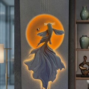 YS2651 ( Golden Koi Glow Wall Hanging Décor ) ( PcsCtn.1 )