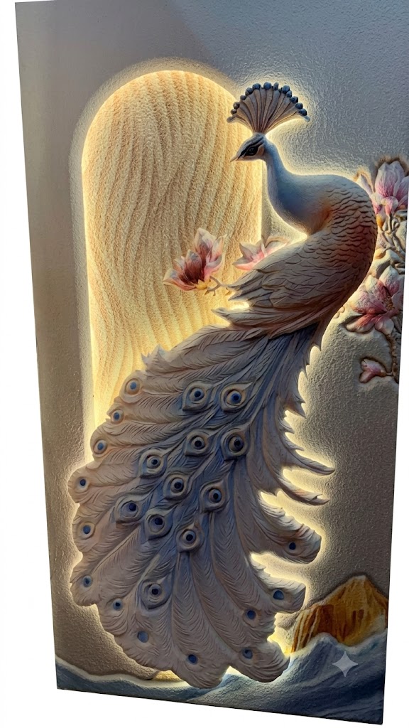 YS2653 ( Imperial Peacock Glow LED Wall Hanging ) ( PcsCtn.1 )