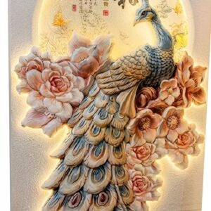 YS2654 ( Majestic Peacock Floral LED Wall Hanging ) ( PcsCtn.1 )