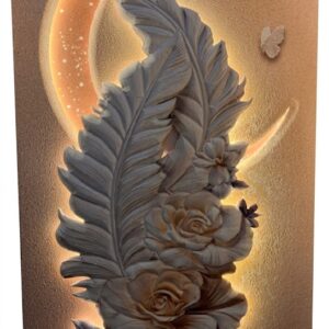 YS2655 ( Moonlit Feather Blossom LED Wall Hanging ) ( PcsCtn.1 )